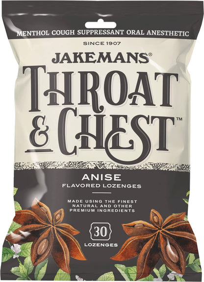Jakemans menthol cough suppressant liquid drop shape tablets for seasonal distress