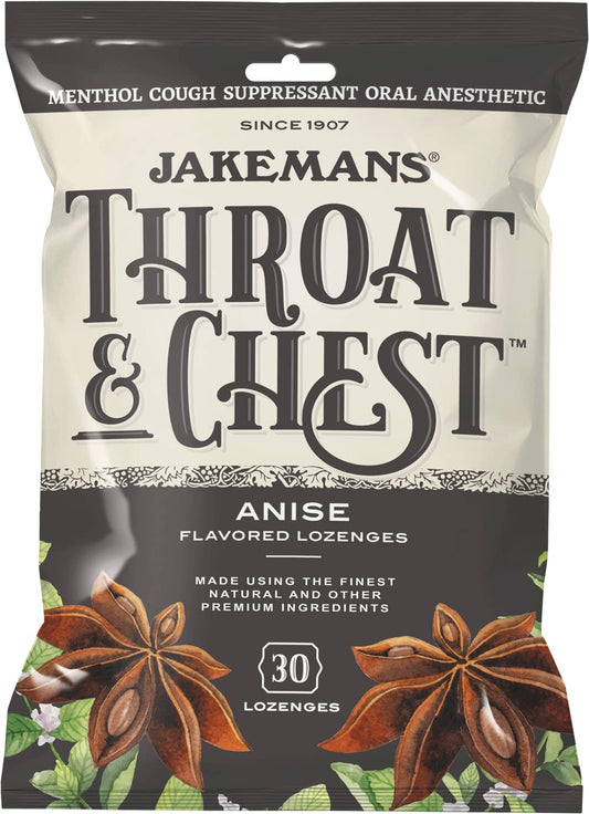 Jakemans menthol cough suppressant liquid drop shape tablets for seasonal distress