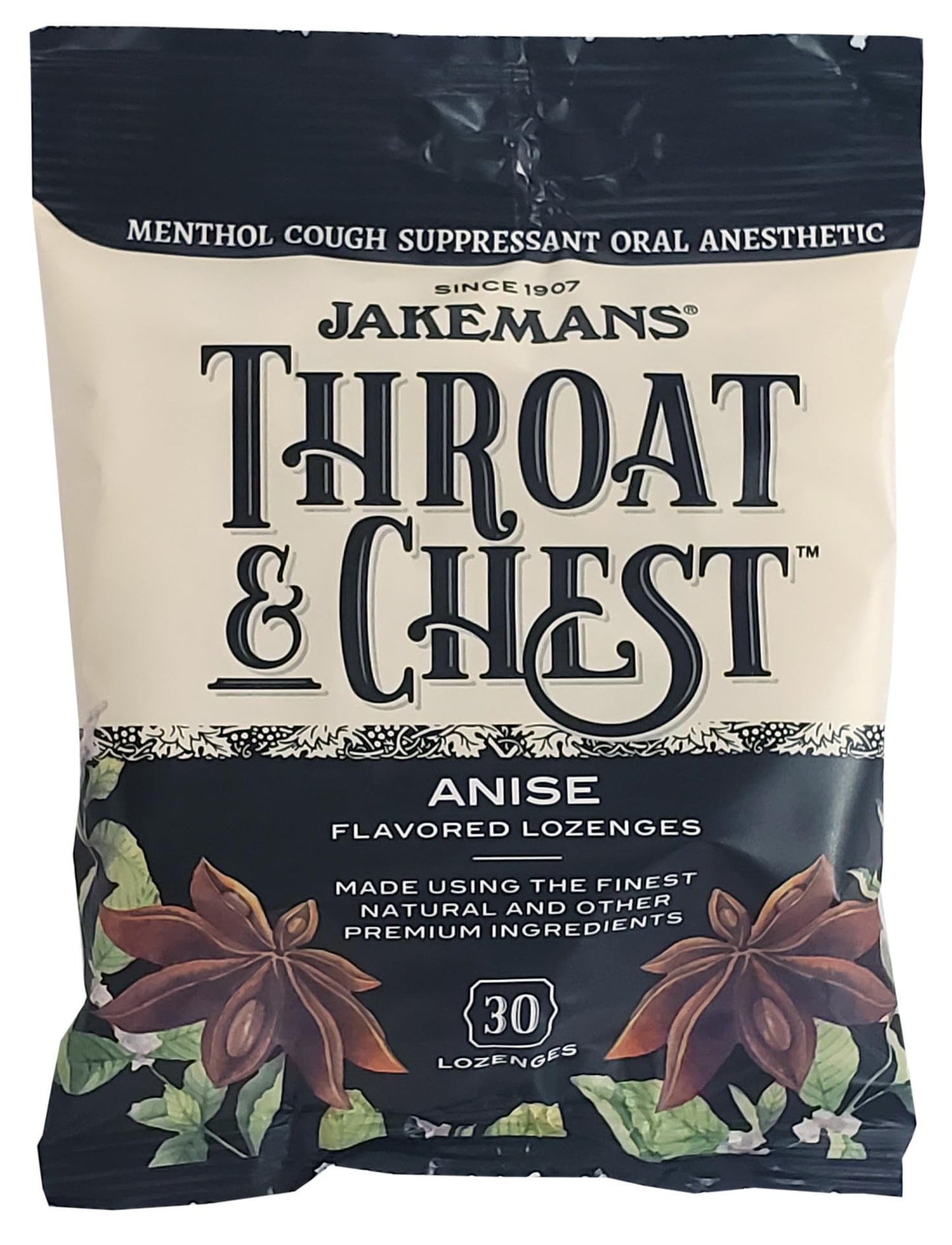 Imported Jakemans honey lemon oral anesthetic drops packaging details and ingredients