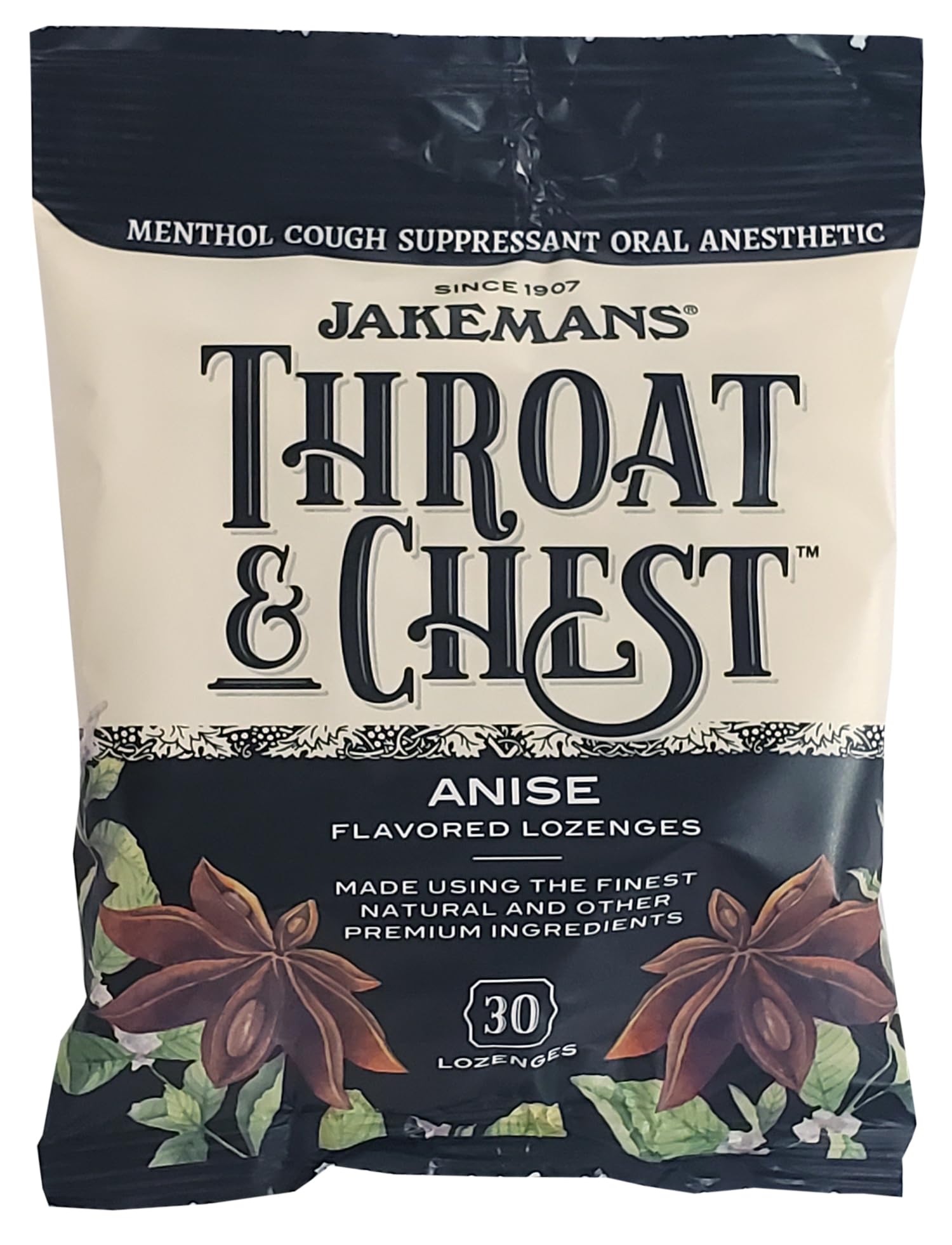 Imported Jakemans honey lemon oral anesthetic drops packaging details and ingredients