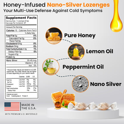 Optivida organic honey and lemon cough drops nutritional facts and ingredients list