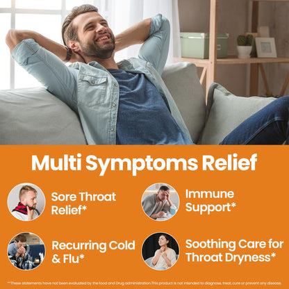 Slow dissolving Optivida nano silver lozenges for dry mouth and seasonal throat tickle