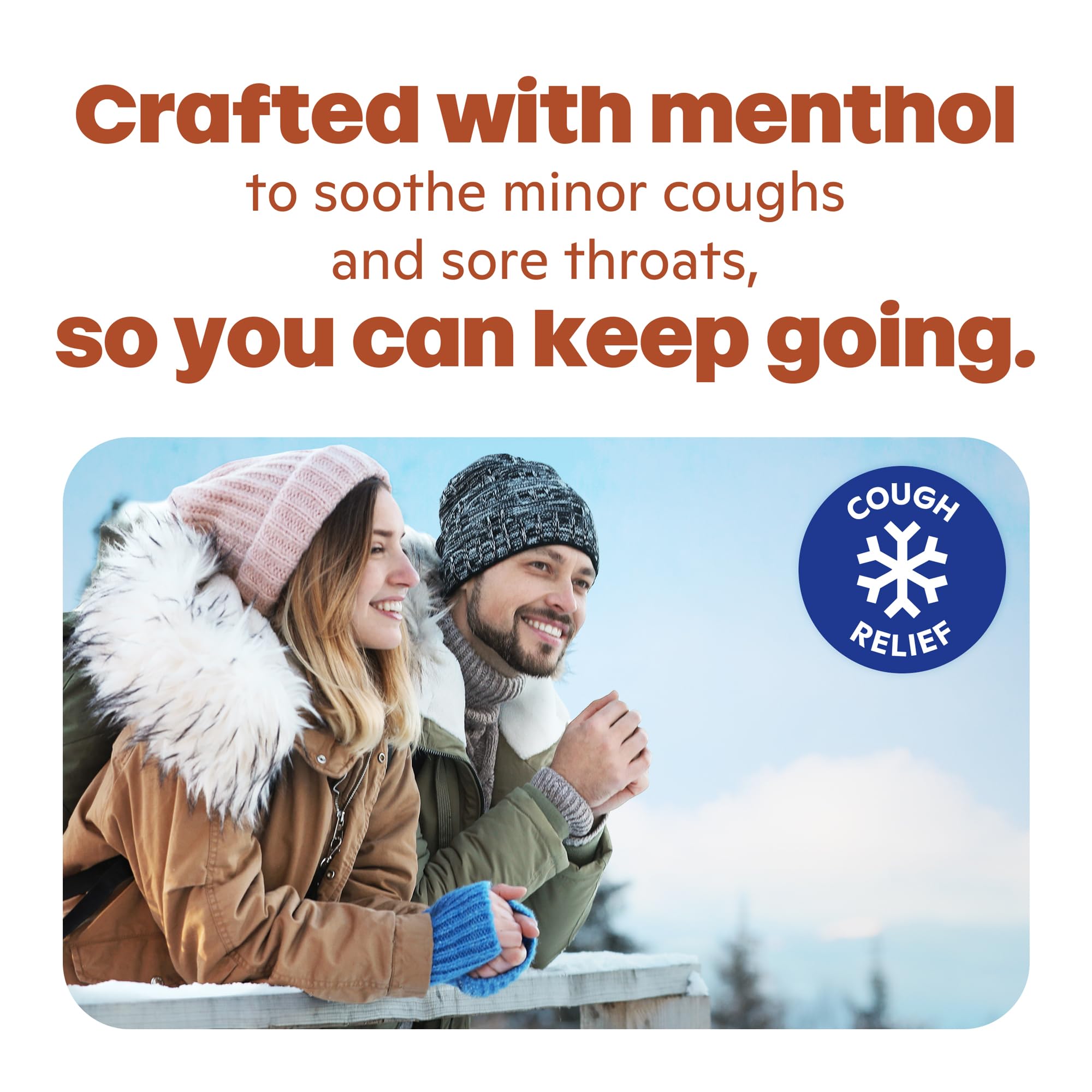 Back label view of Ricola sugar free throat lozenges listing active menthol and herbal ingredients.