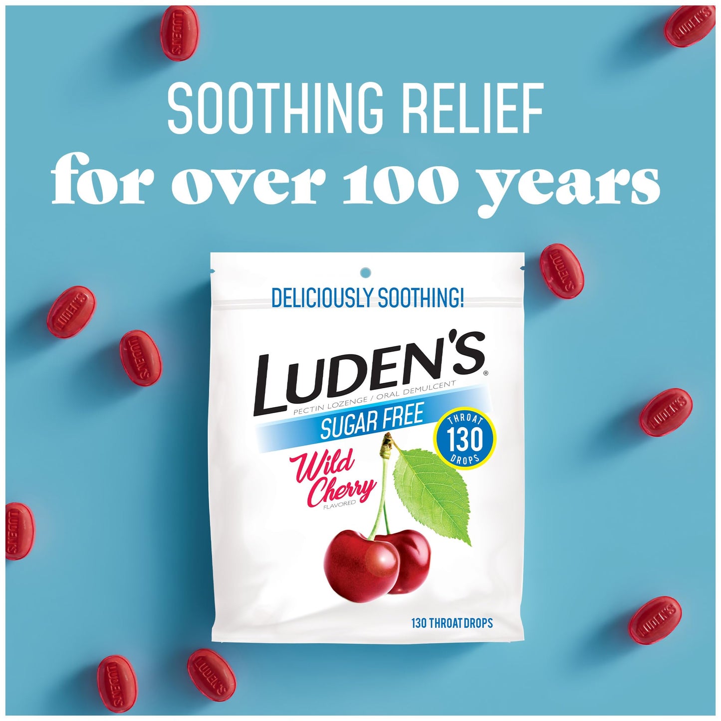 Luden's throat drops resealable bag open