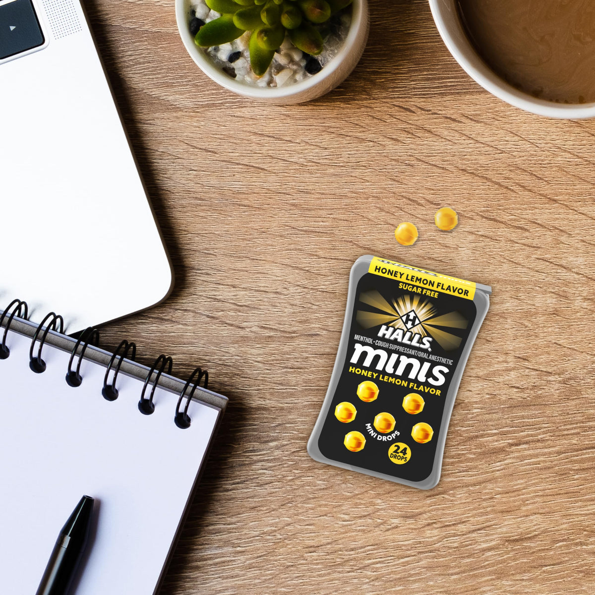 Halls Minis sugar free drops for sore throat relief