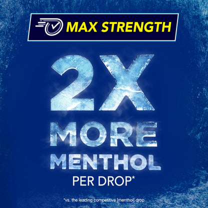 Back label of Vicks VapoCool Severe drops displaying drug facts and imported ingredients.
