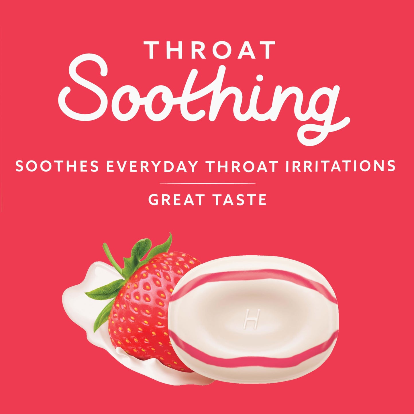 HALLS Throat Soothing 70 count resealable bag back view with ingredients