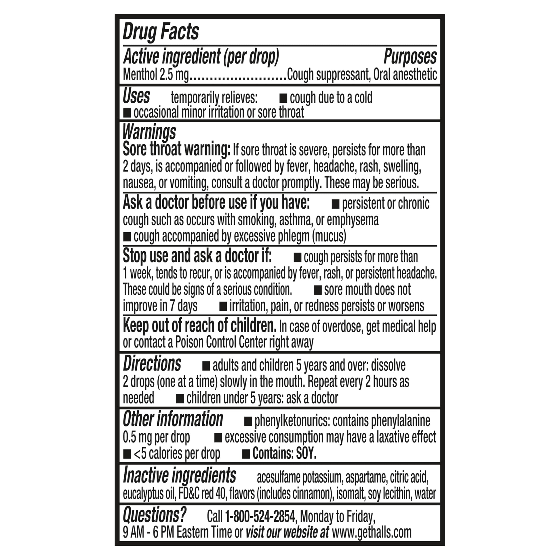 Halls Minis Watermelon Flavor portable sore throat lozenges close up of the sugar free candy pieces