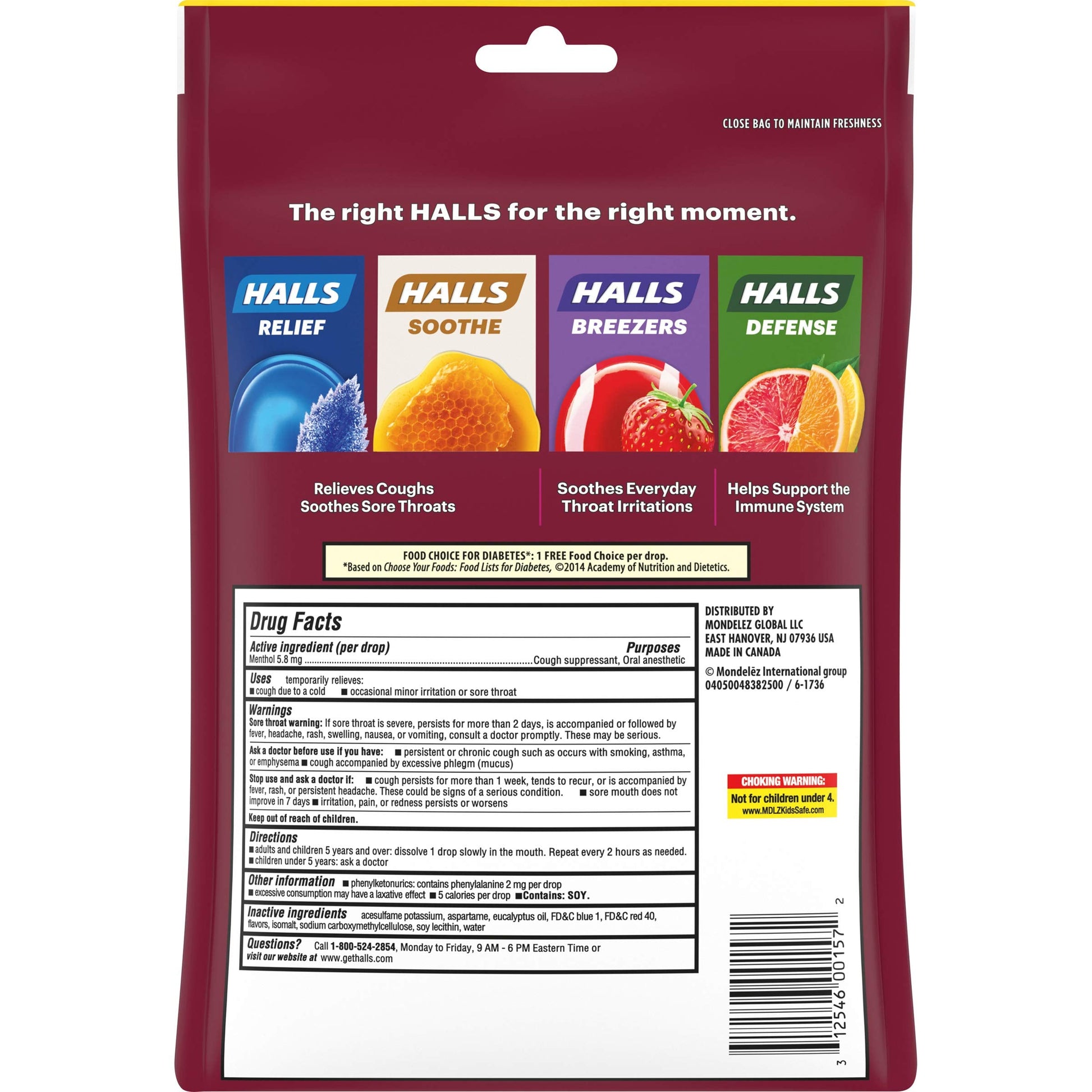 Premium imported HALLS sugar free cough drops economy pack for complete winter throat care