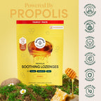 Beekeeper's Naturals honey lozenges showing immune support ingredients