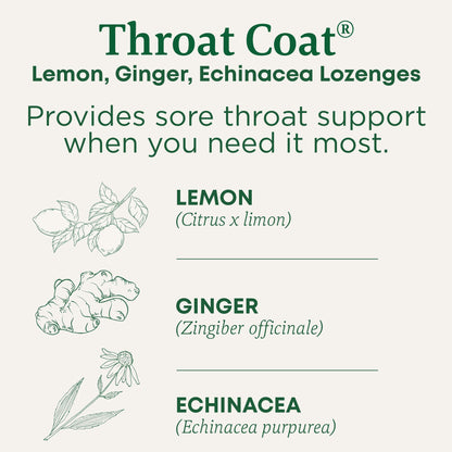 Traditional Medicinals oral demulcent throat drops for sore throat relief close up packaging