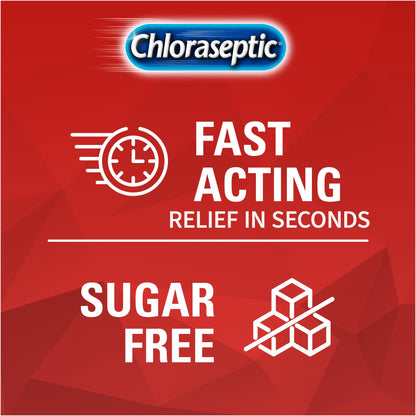 Chloraseptic 6 Fluid Ounces cherry anesthetic spray close up of the targeted spray nozzle