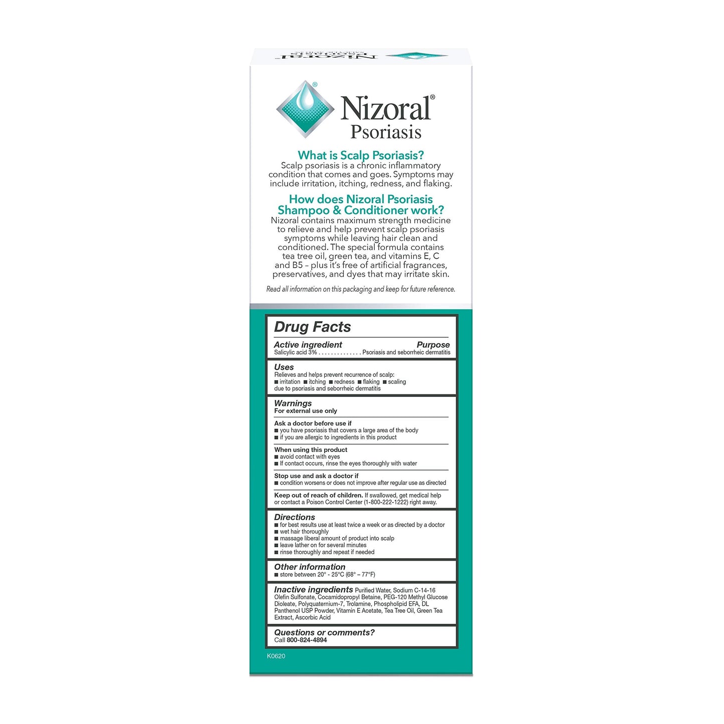 Nizoral Psoriasis Shampoo and Conditioner 11 fluid ounce bottle