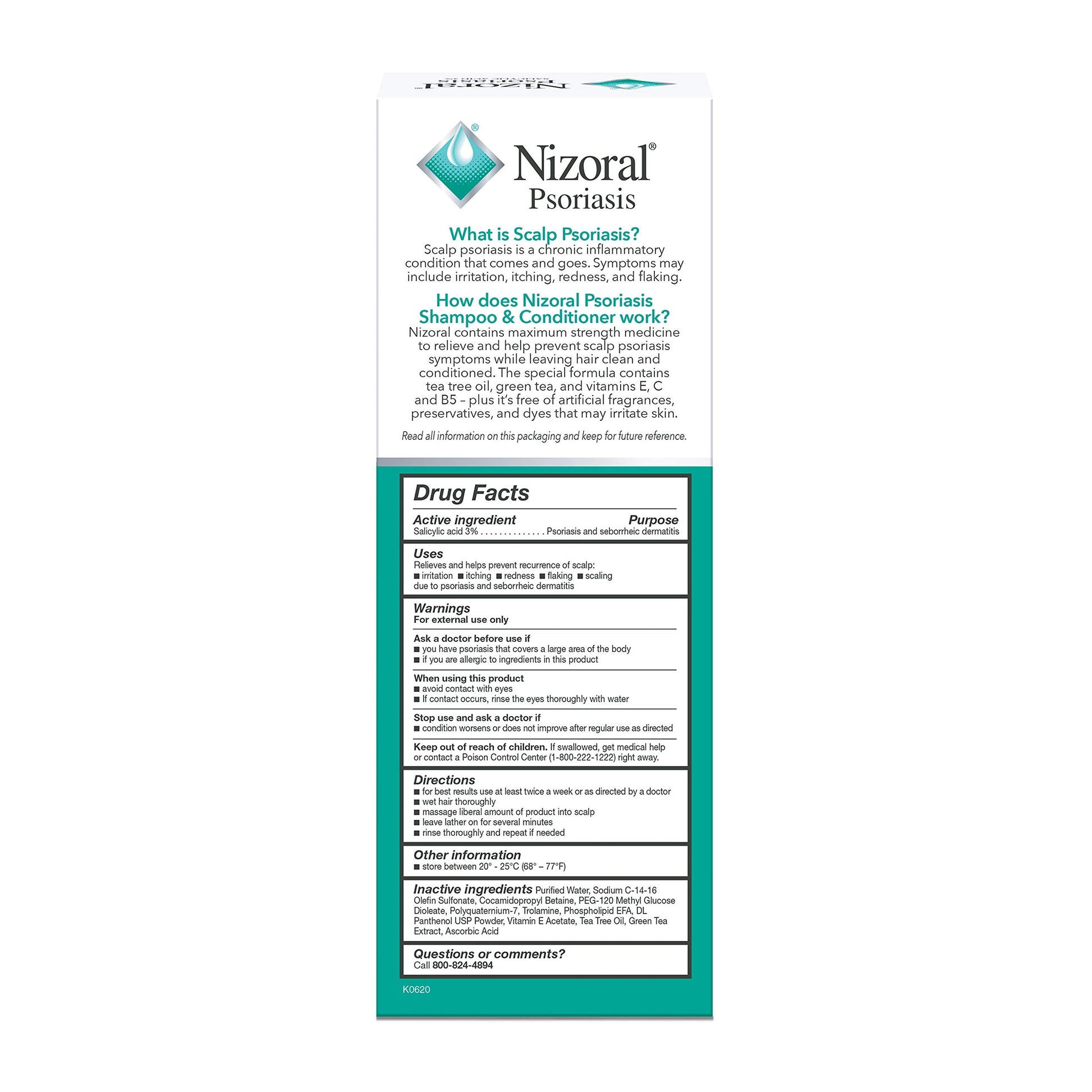 Nizoral Psoriasis Shampoo and Conditioner 11 fluid ounce bottle