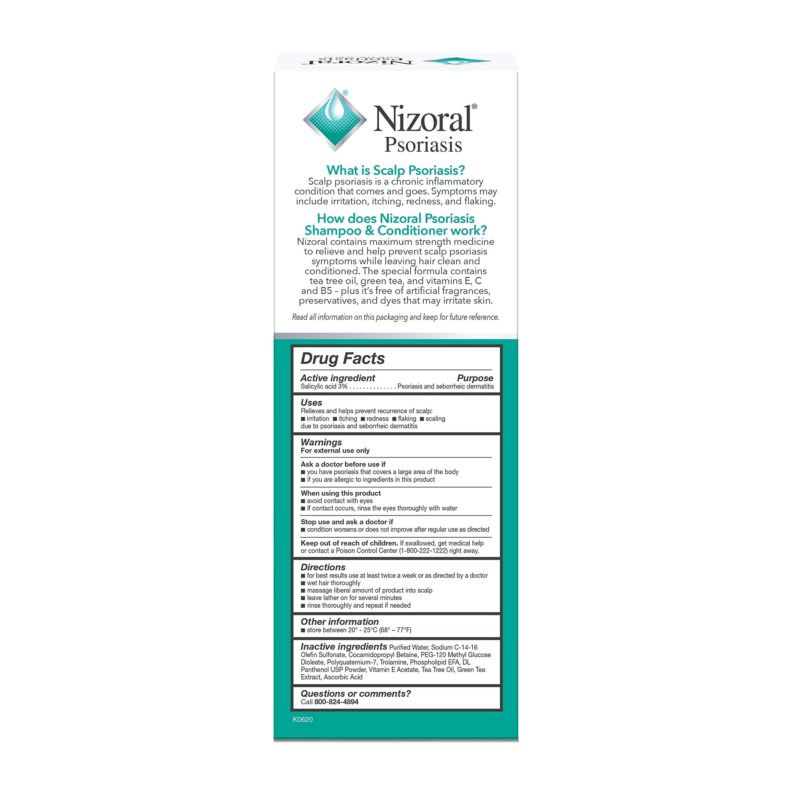Nizoral Psoriasis Shampoo and Conditioner 11 fluid ounce bottle
