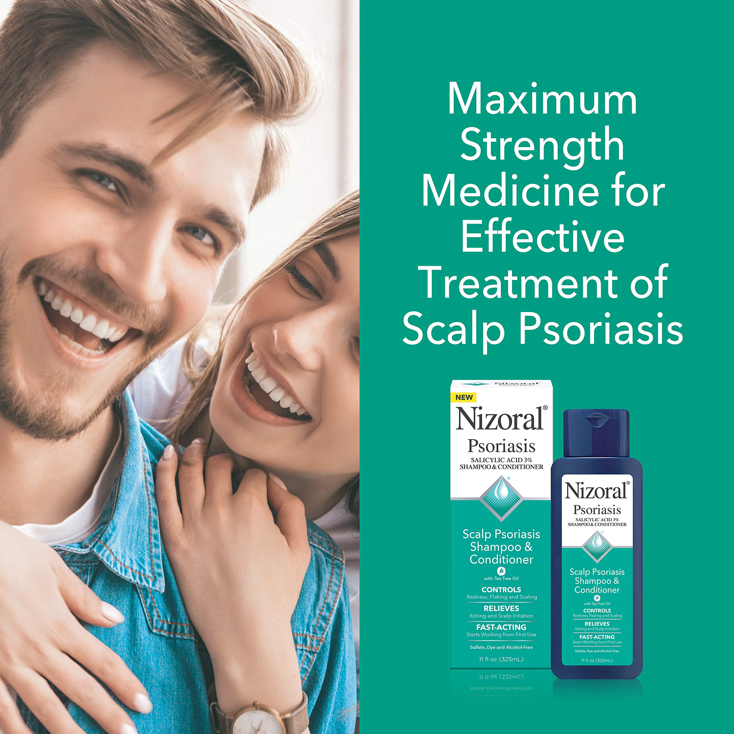 Nizoral Psoriasis Shampoo and Conditioner bottle size reference
