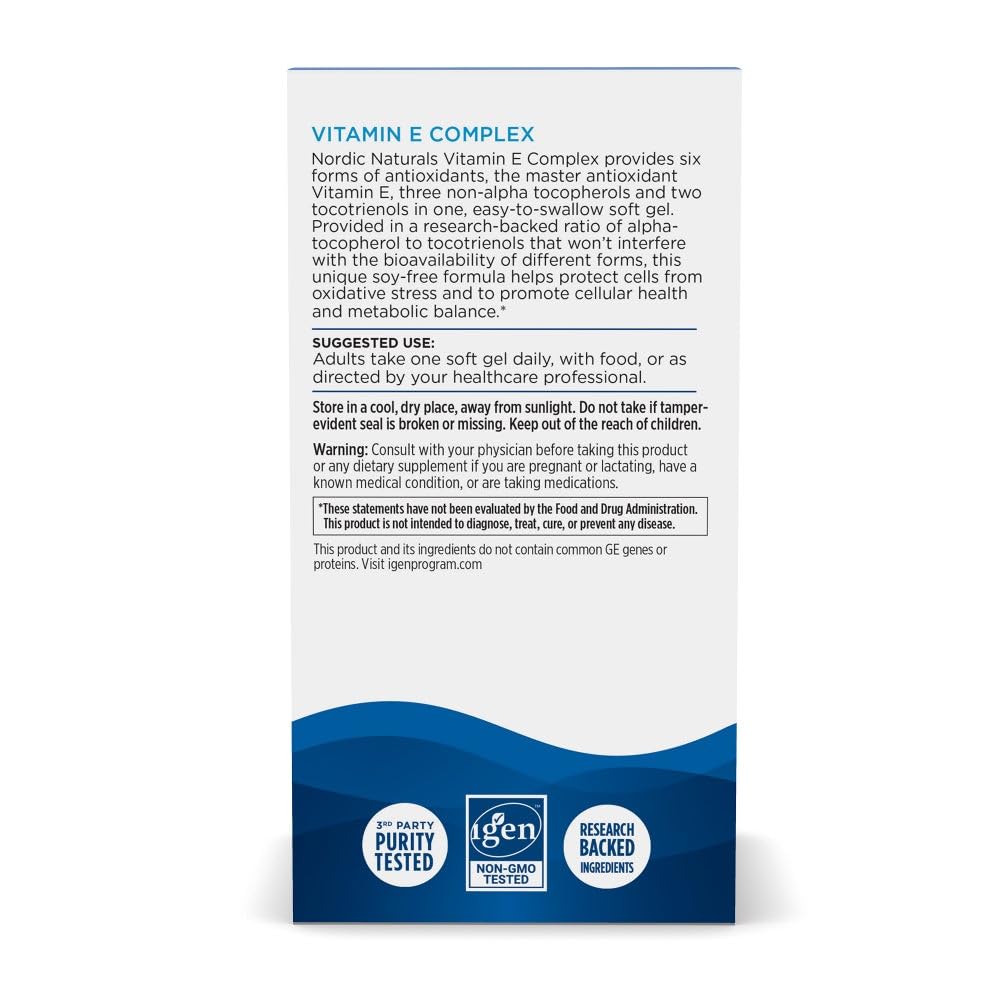 Premium Nordic Naturals antioxidant support capsules with mixed tocotrienols for adults