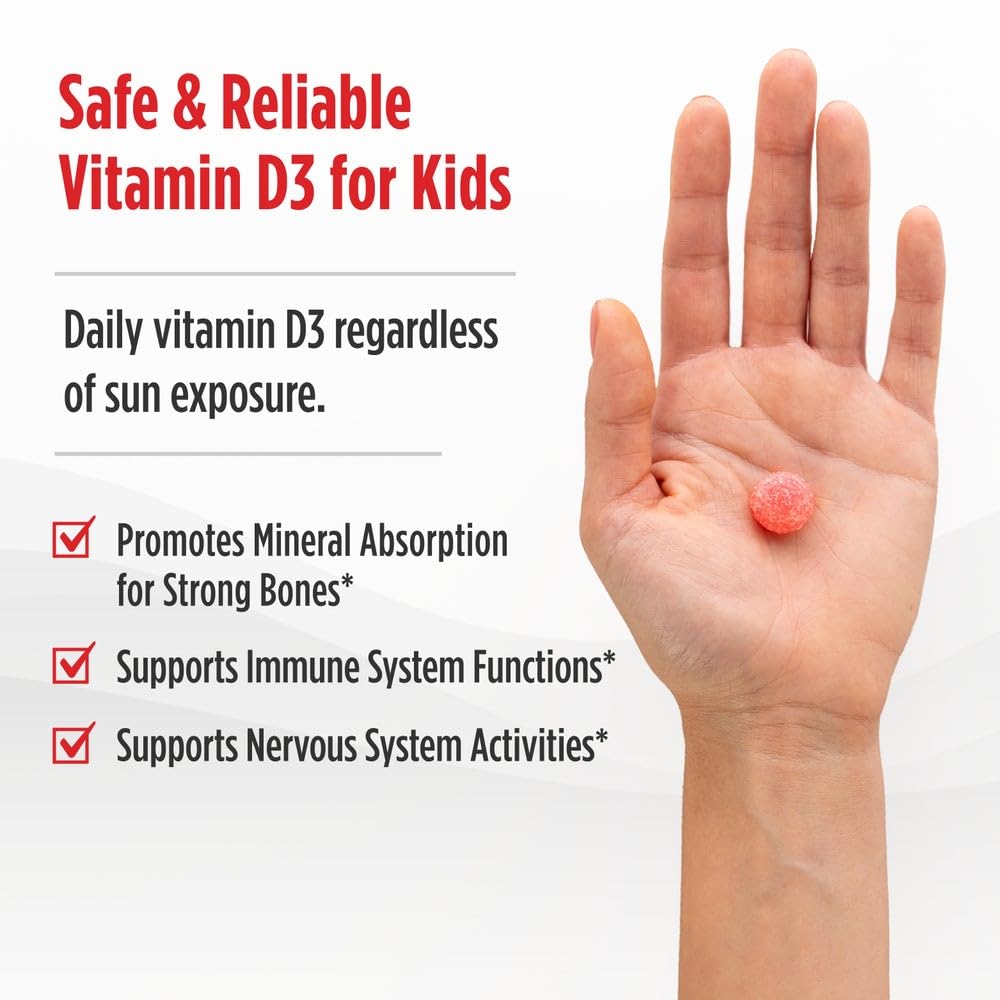 Vegetarian Vitamin D3 gummies for children by Nordic Naturals side view