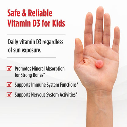Vegetarian Vitamin D3 gummies for children by Nordic Naturals side view