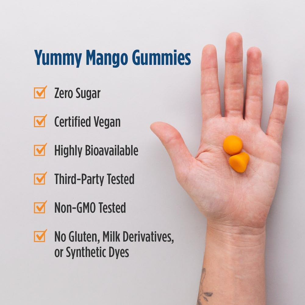Close up of Nordic Naturals mango flavored curcumin gummies texture