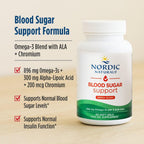 Nordic Naturals Omega Blood Sugar soft gels nutritional facts panel