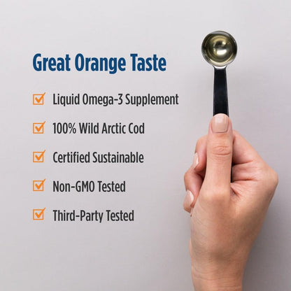 Nordic Naturals triglyceride form liquid fish oil back label with ingredient facts