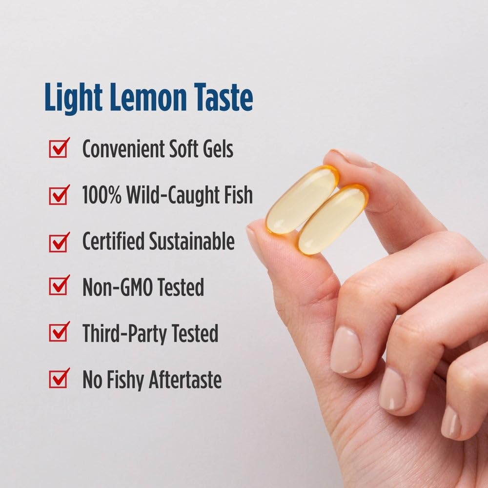 Nordic Naturals EPA Xtra 90 softgels lemon flavor bottle side profile