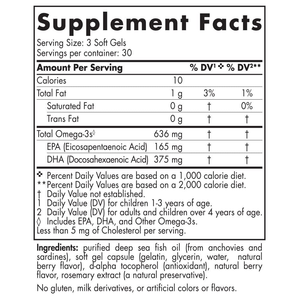 Nordic Naturals kids omega three high potency supplement bottle displaying clear product labels and age recommendations.