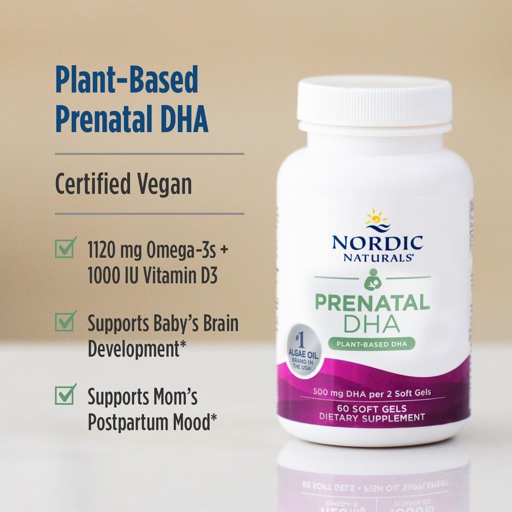 Nordic Naturals microalgae prenatal DHA 500 milligrams supplement facts