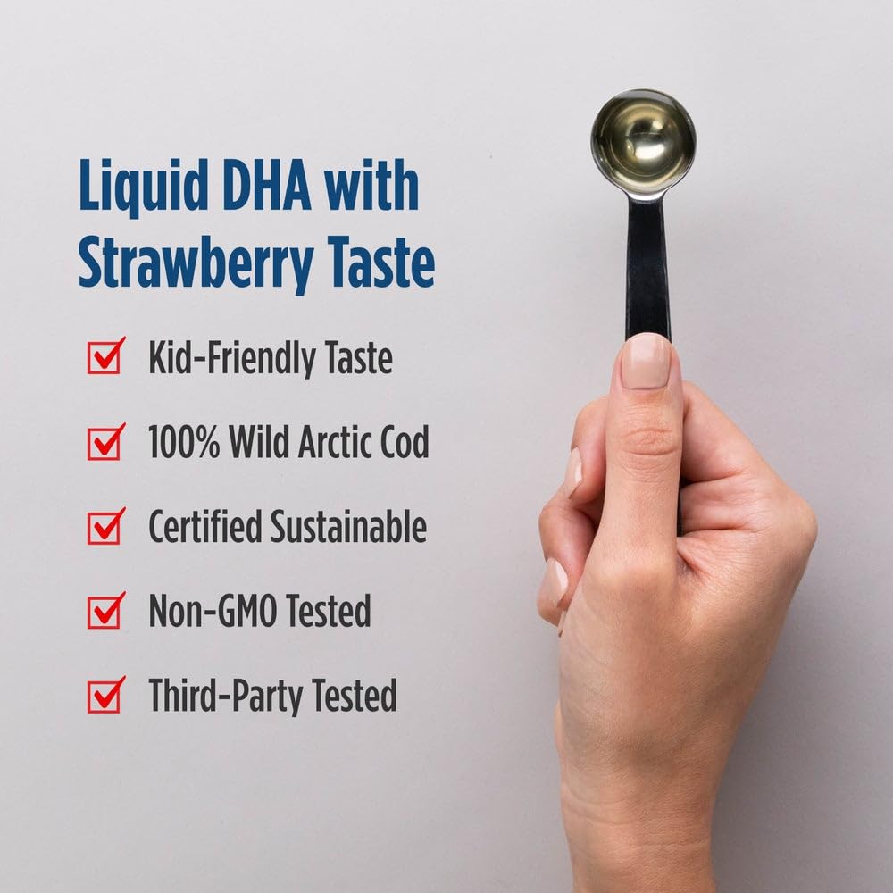 Nordic Naturals Childrens DHA eight fluid ounce bottle angled shot