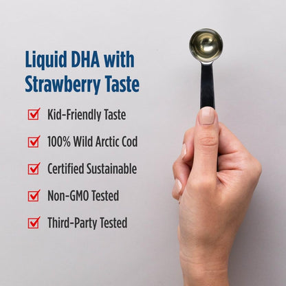 Nordic Naturals Childrens DHA eight fluid ounce bottle angled shot