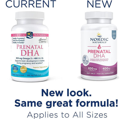 Nordic Naturals Prenatal Omega 3 fish oil showing authentic USA import labeling