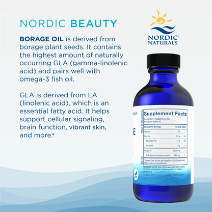 Nordic Naturals premium omega-6 supplement showcasing the third-party purity tested seal.