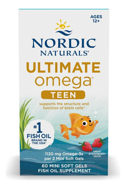 Small strawberry flavored mini softgels for teenagers close up view