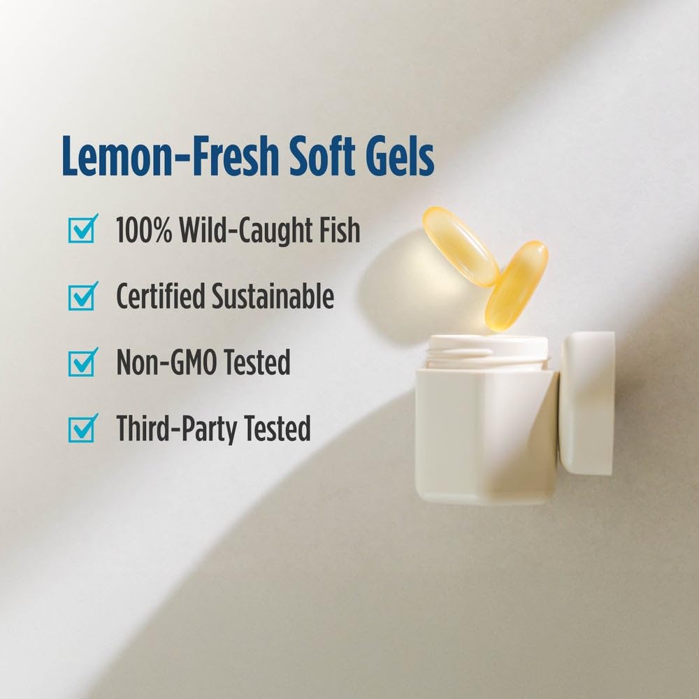 Nordic Naturals Ultimate Omega D3 90 count supplement container displayed on a clean white surface.