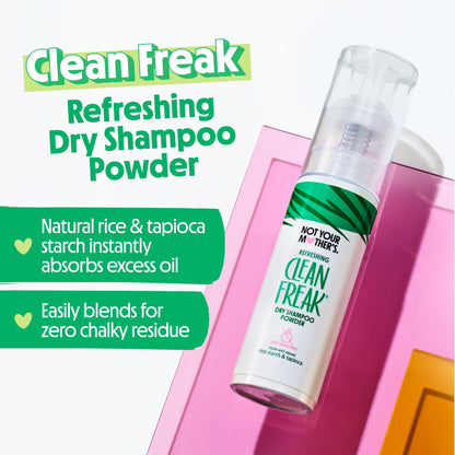 Not Your Mother's dry shampoo bottle held in hand for scale