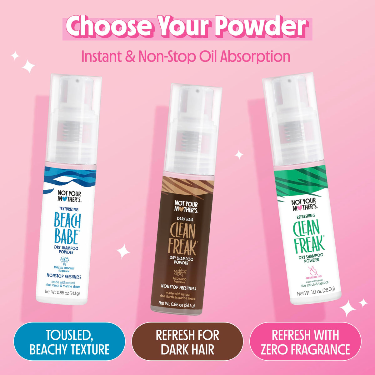 Professional hair styled with Clean Freak dry shampoo powder