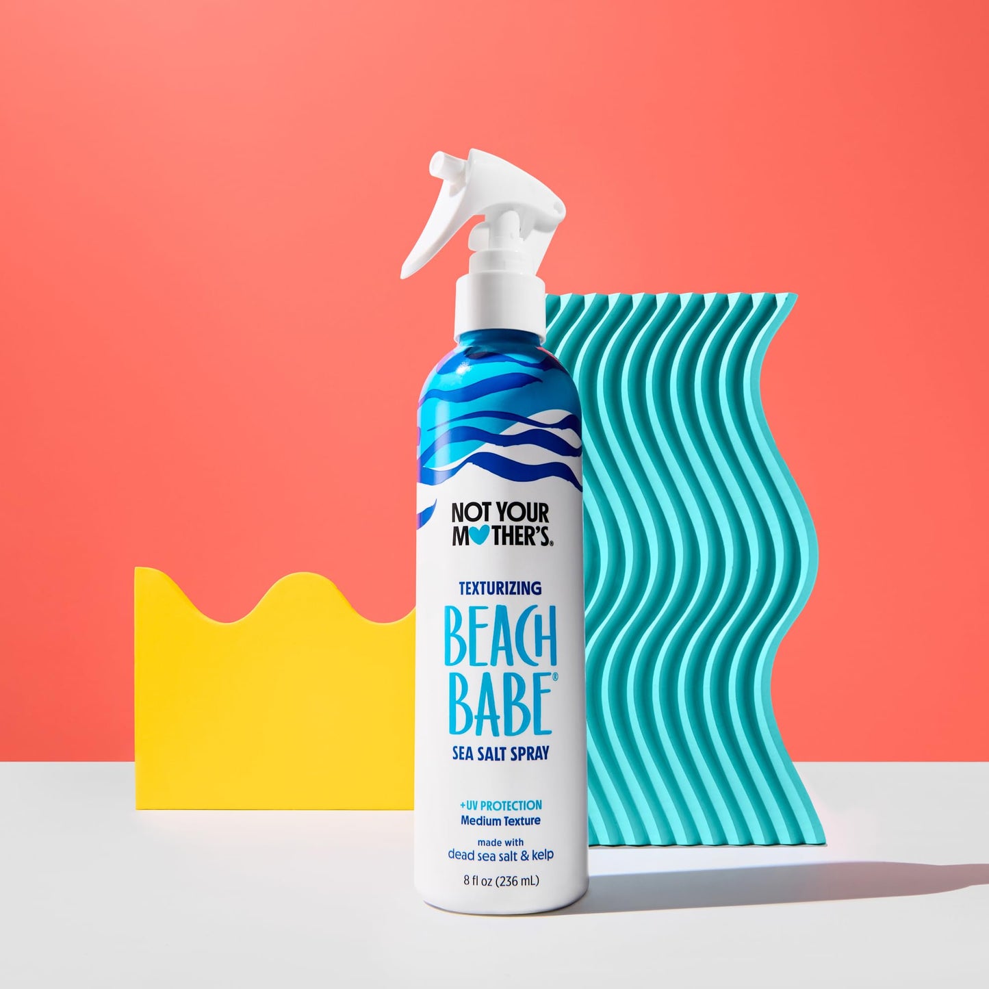 Clean formula sea salt spray for color treated hair showing back label facts