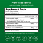 NutraChamps Pycnogenol 60 vegan capsules bottle back label ingredients