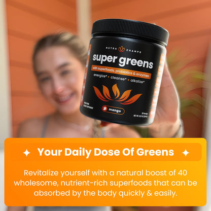 NutraChamps Super Greens premium organic ingredients list