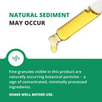NutraMedix Noni herbal drops container placed upright demonstrating secure tamper evident seal.