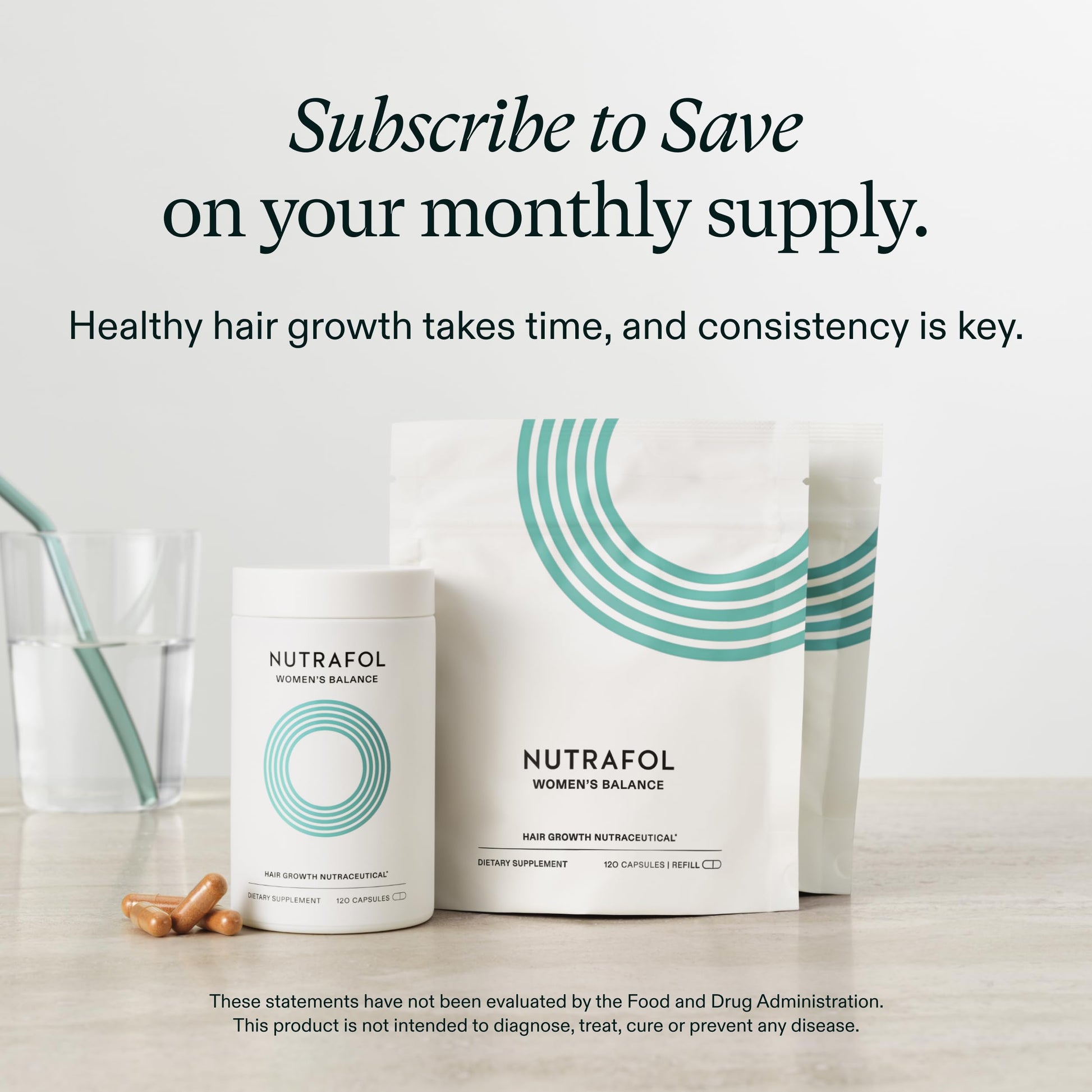 Nutrafol multi capsule daily dosage display with original product seal
