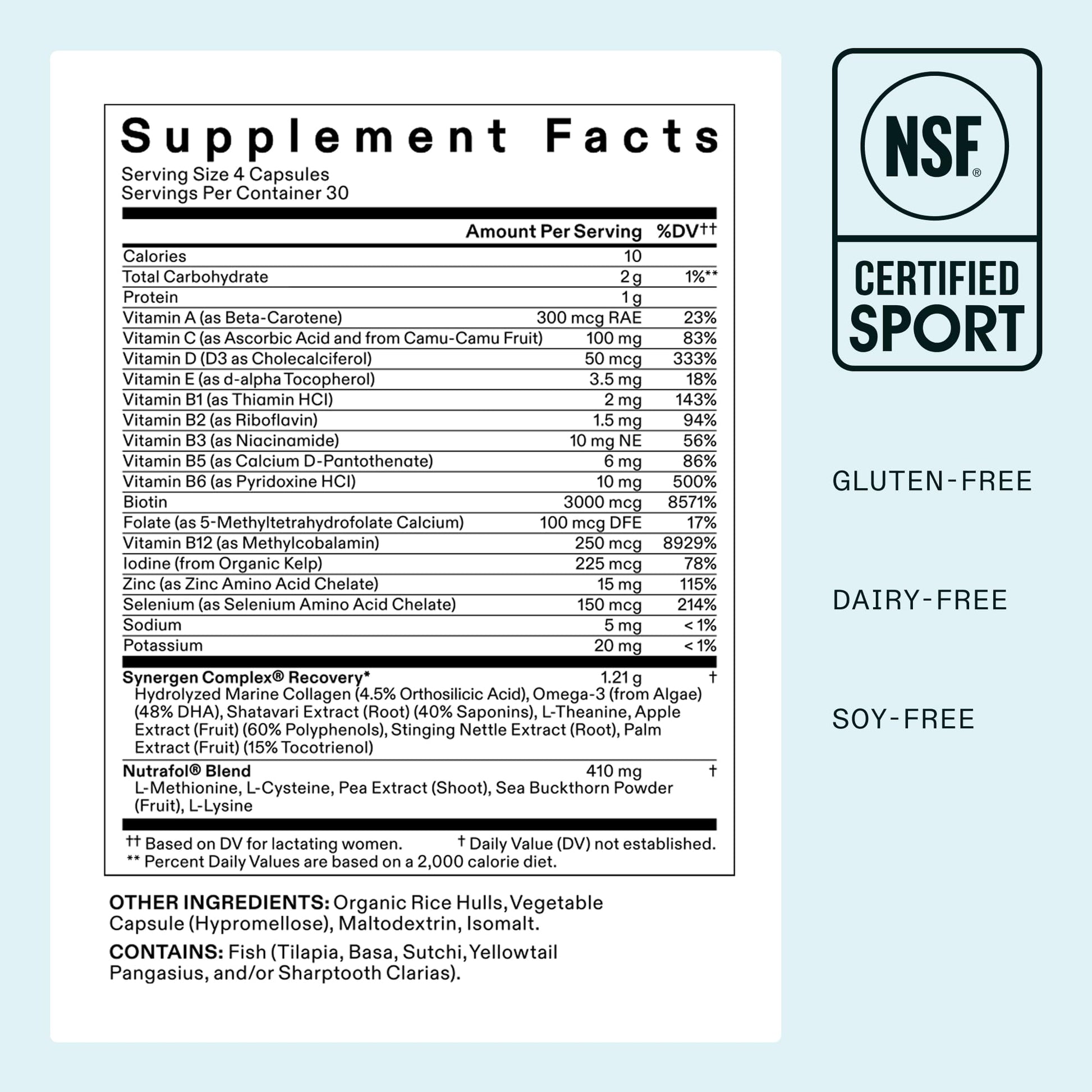 Nutrafol Postpartum 30 day supply bottle for postpartum hair recovery and density