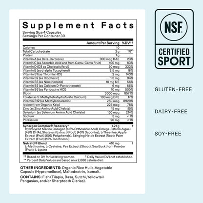 Nutrafol Postpartum 30 day supply bottle for postpartum hair recovery and density