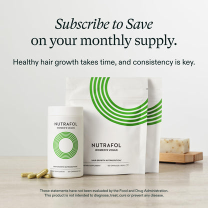 Nutrafol Synergen Plant Complex hair supplement capsules display