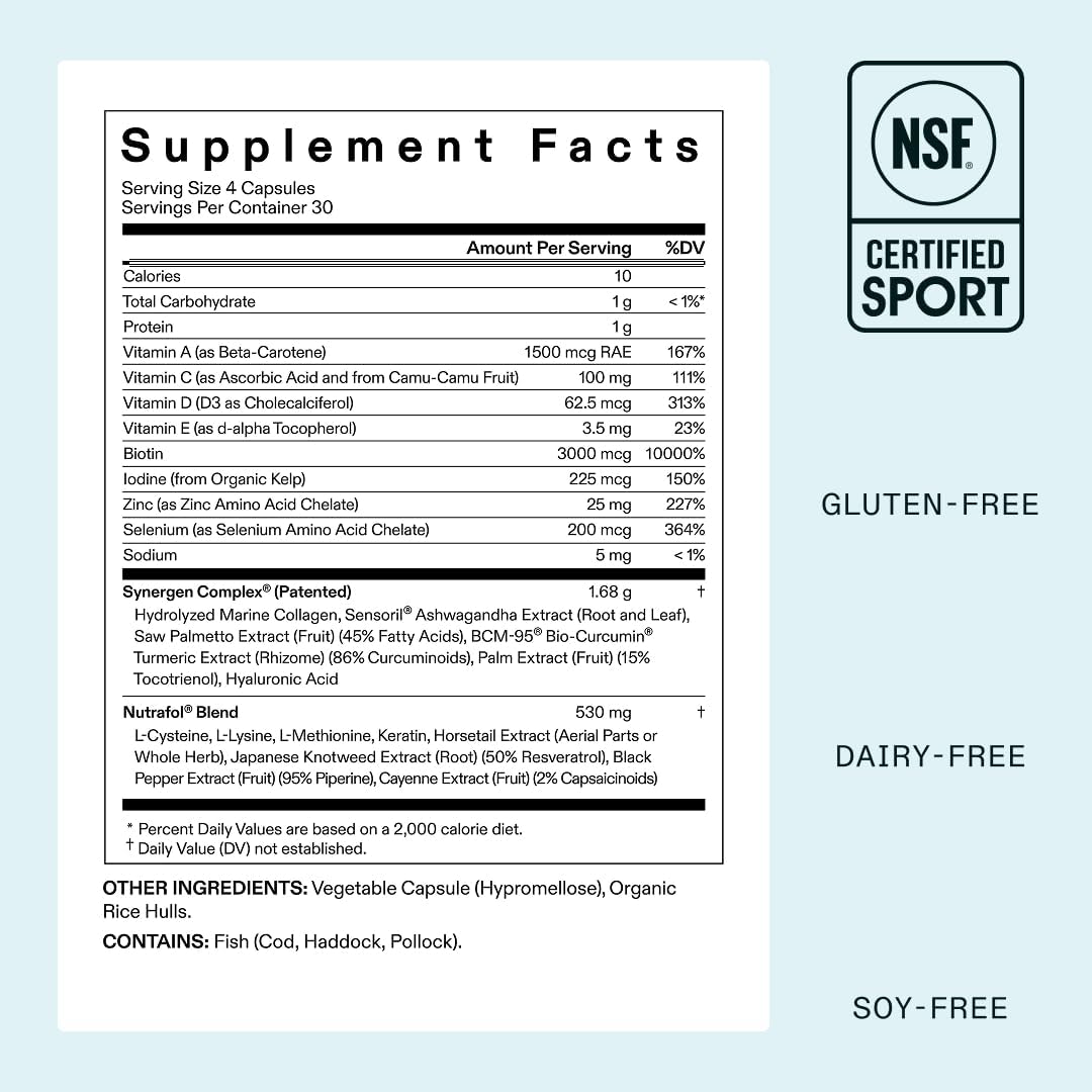 Nutrafol daily hair vitamins for women aging 18 to 44