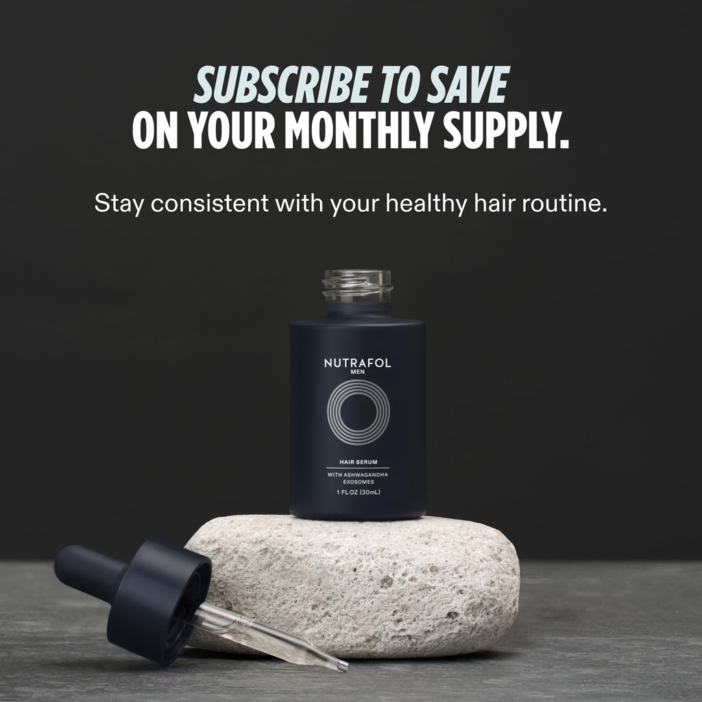 Nutrafol men hair serum side profile bottle shot