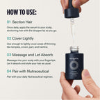 Nutrafol men hair serum box packaging layout