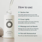 Nutrafol hair serum lifestyle application visual
