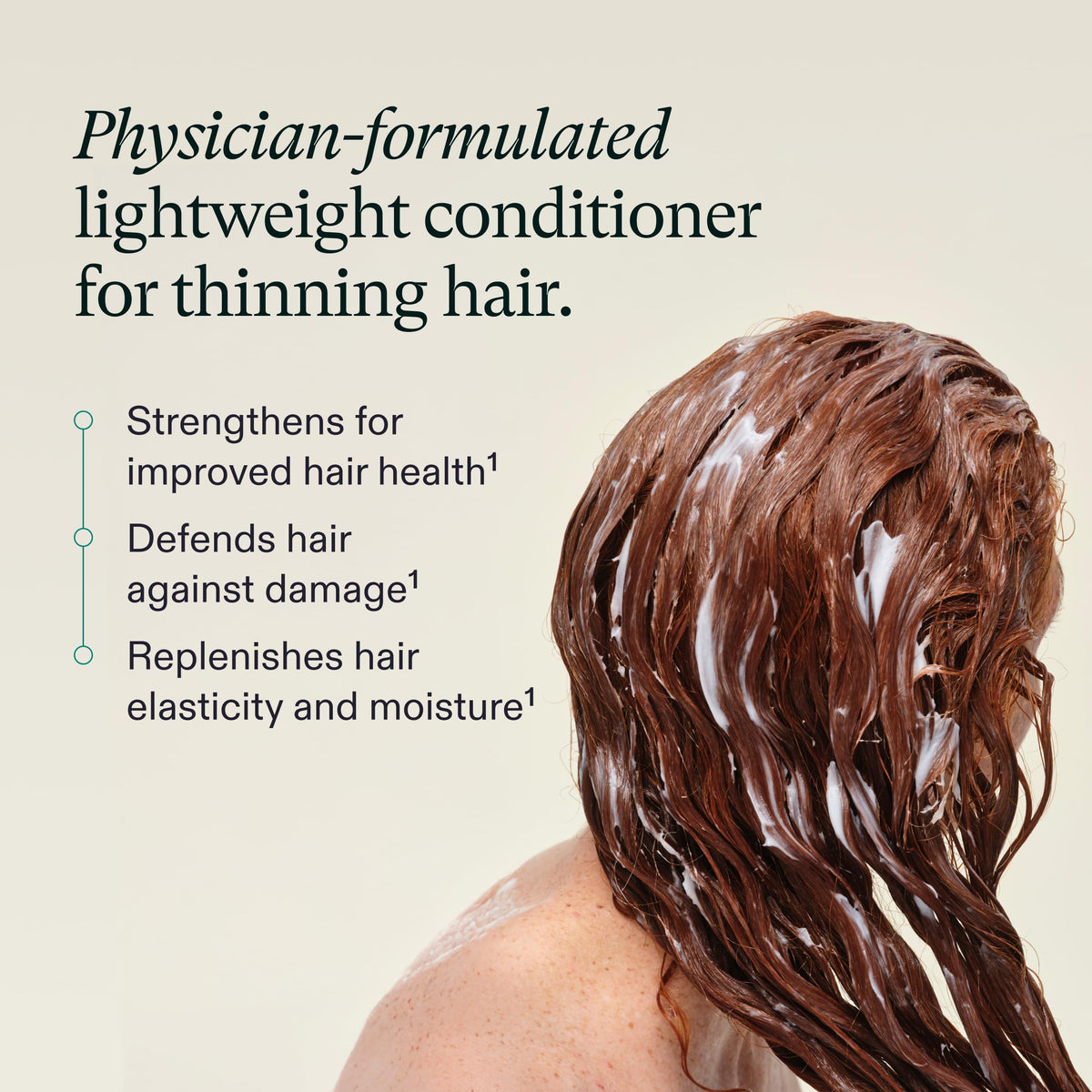 Nutrafol hair conditioner cap and pump detail
